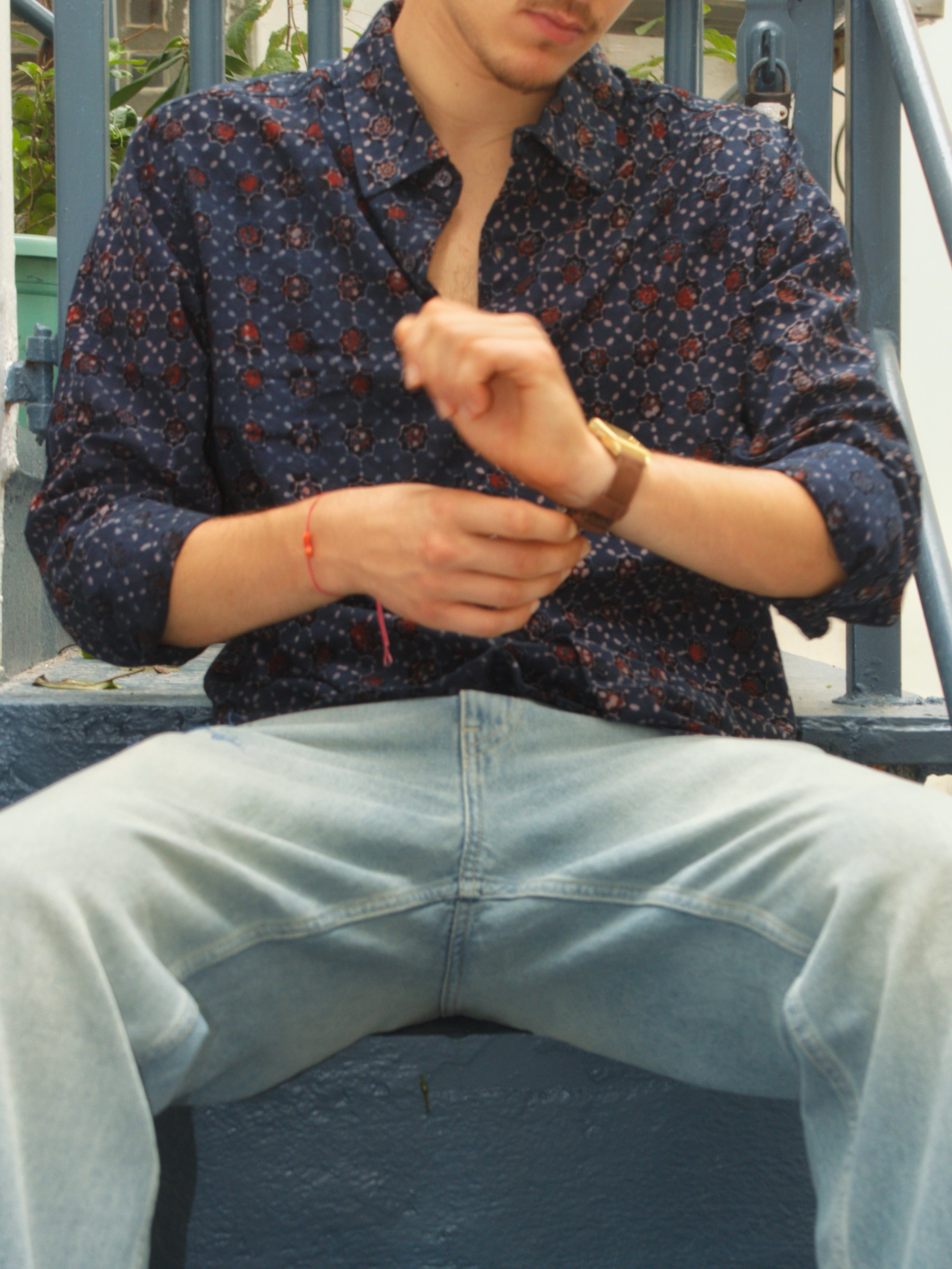 Celestial Garden Block Printed Shirt