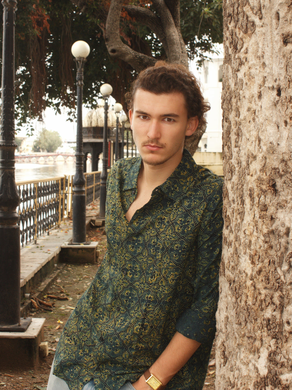 Floral Maze Block Printed Shirt