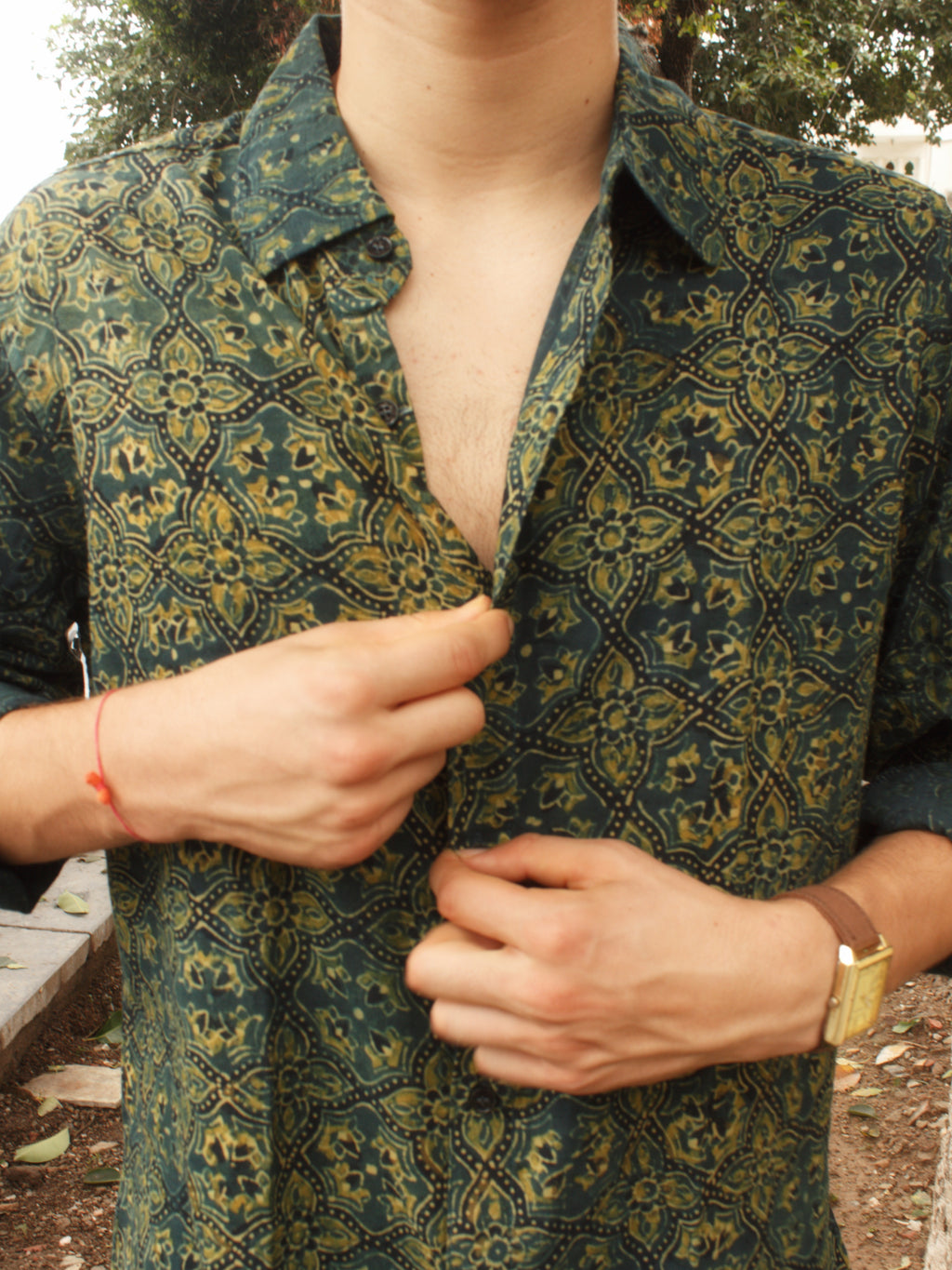 Floral Maze Block Printed Shirt