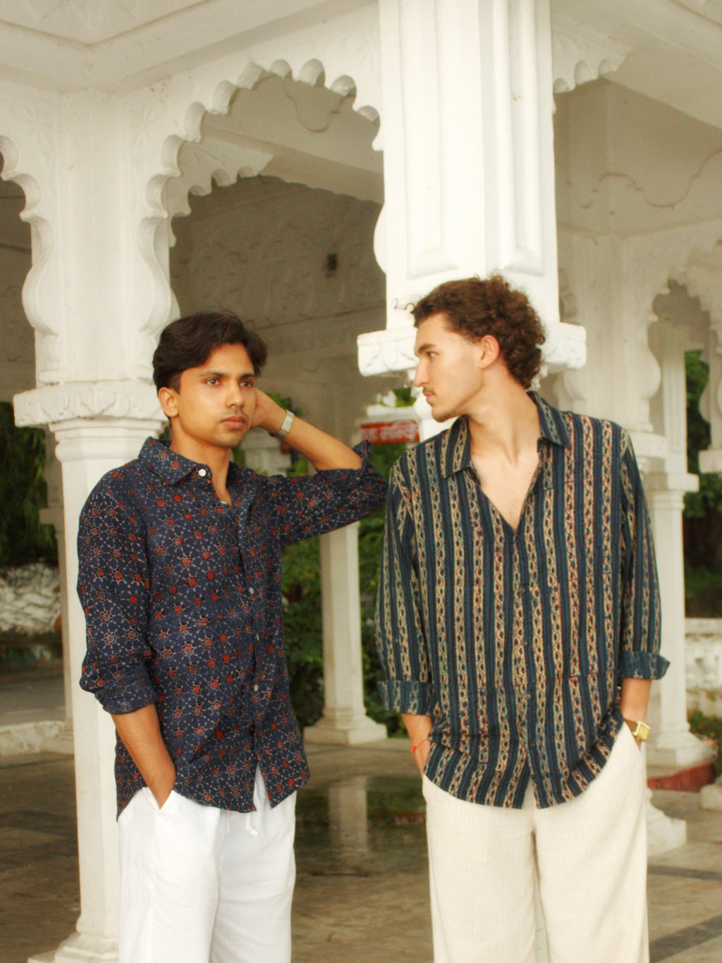 Celestial Garden Block Printed Shirt