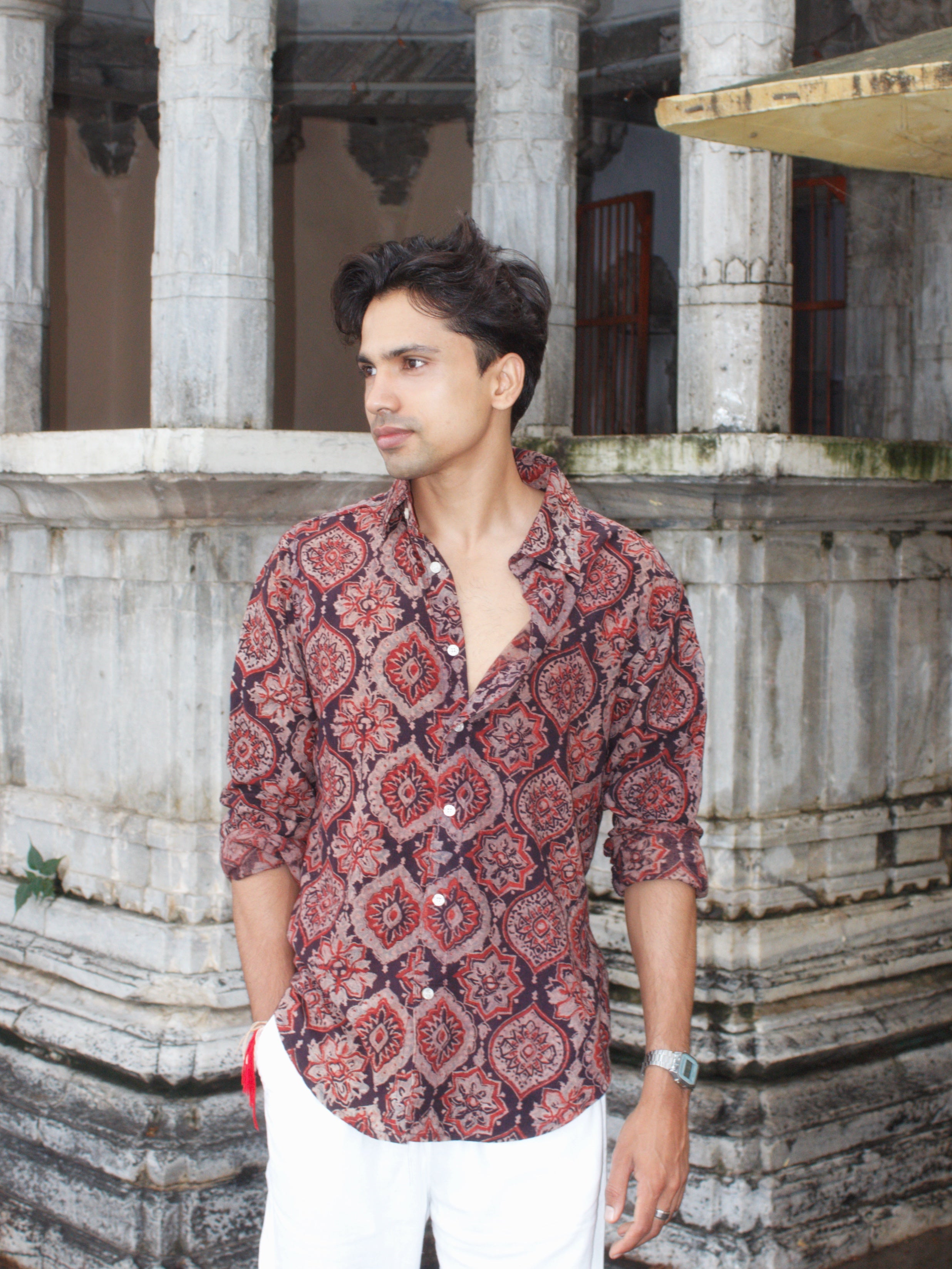 Rustic Rhythms Block Printed Shirt