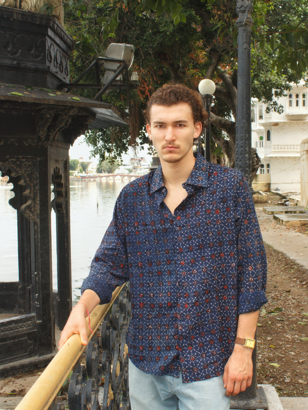 Celestial Garden Block Printed Shirt